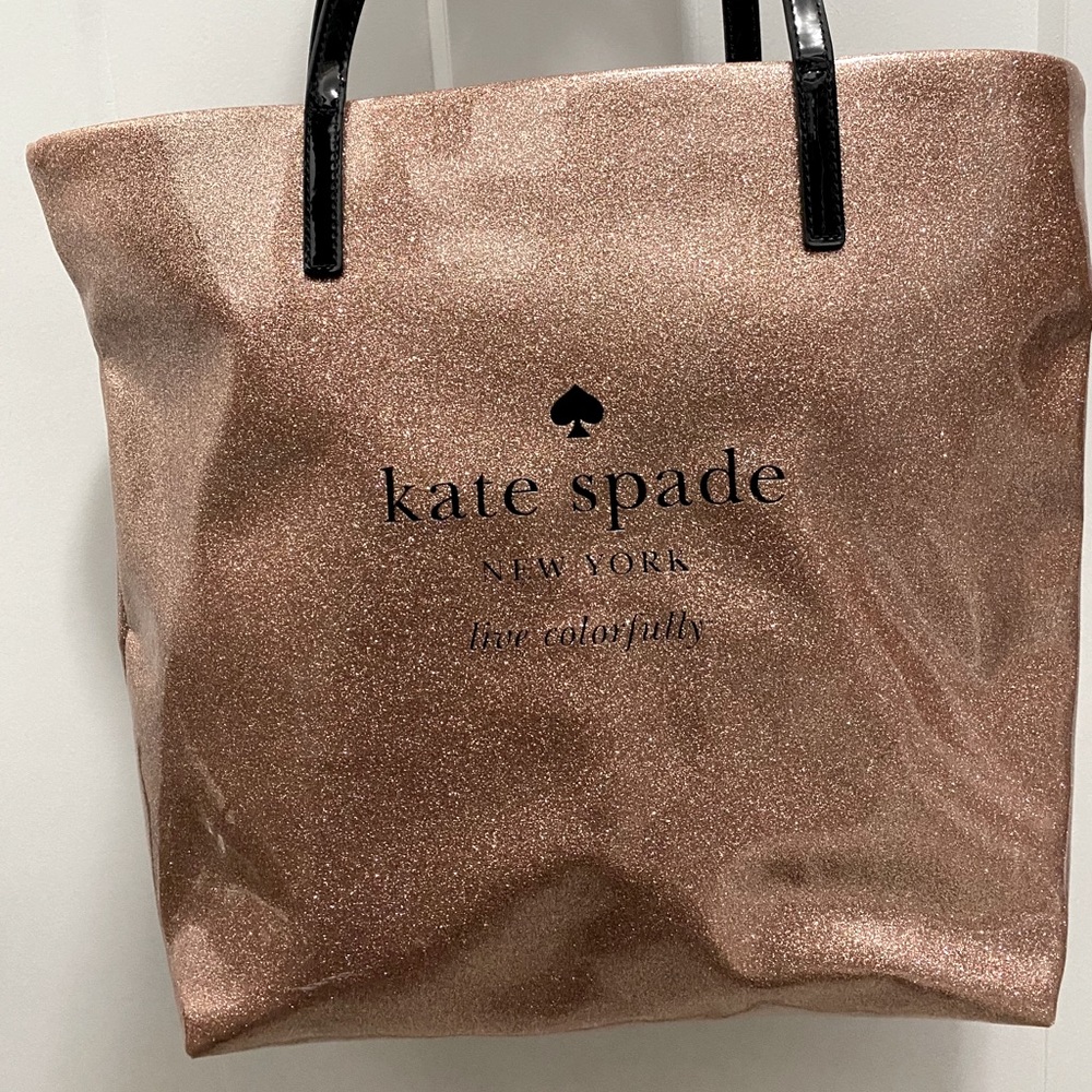 Kate Spade Rose Sparkle Gold Tote